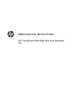 HP TouchSmart 9300 Elite Maintenance & Service Manual preview