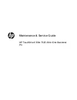 Предварительный просмотр 1 страницы HP TouchSmart Elite 7320 Maintenance & Service Manual