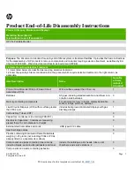 Preview for 1 page of HP V14 Disassembly Instructions Manual