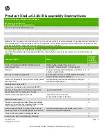 HP V243 Product End-Of-Life Disassembly Instructions preview