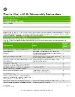 HP V270 Disassembly Instructions Manual preview