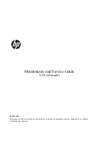 Preview for 1 page of HP V27i G5 Maintenance And Service Manual