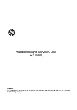 HP V27i Maintenance And Service Manual предпросмотр