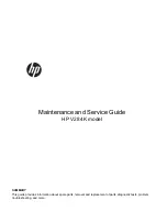 Preview for 1 page of HP V28 4K Maintenance And Service Manual