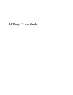 Preview for 1 page of HP VM173UA#ABA - ENVY 13-1030NR Magnesium Alloy Laptop User Manual