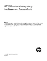 HP VMA Series Installation And Service Manual preview