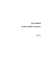 HP Wireless LAN 802.11b/g Device WN4201B User Manual preview