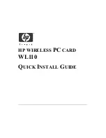 HP WL110 - Wireless PC Card Quick Install Manual предпросмотр