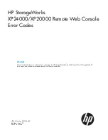 Предварительный просмотр 1 страницы HP XP20000/XP24000 Manual