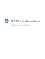 Preview for 1 page of HP Z200 - Small Form Factor Workstation Maintenance And Service Manual