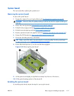 Preview for 149 page of HP Z200 - Small Form Factor Workstation Maintenance And Service Manual