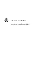 HP Z230 SFF Workstation Maintenance And Service Manual preview