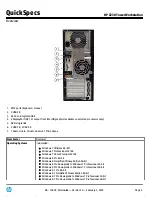 Предварительный просмотр 2 страницы HP Z230 SFF Workstation Specification