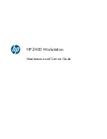 HP Z400 - Workstation Maintenance And Service Manual preview