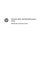 Preview for 1 page of HP Z440 Maintenance And Service Manual