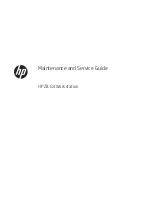 Предварительный просмотр 1 страницы HP Z8 G4 Maintenance And Service Manual