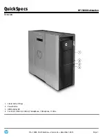 HP Z820 Series Specification preview