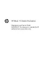 HP ZBook 15 Maintenance And Service Manual предпросмотр