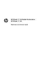 HP ZBook 17 G4 Mobile Workstation Maintenance And Service Manual preview