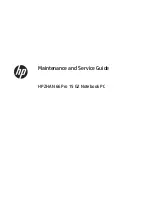 HP ZHAN 66 Pro 15 G2 Maintenance And Service Manual preview