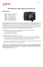 HPC Methanol Injection Controller Quick Start Manual предпросмотр