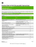 Preview for 1 page of HPE Altoline 9960 C1 Disassembly Instructions Manual