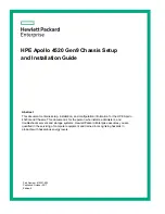 Preview for 1 page of HPE Apollo 4520 Gen9 Setup And Installation Manual