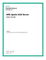 Предварительный просмотр 1 страницы HPE Apollo kl20 User Manual