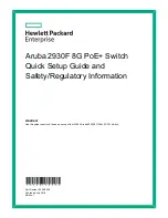 Preview for 1 page of HPE Aruba 2930F Quick Setup Manual And Safety/Regulatory Information