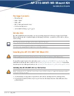 HPE Aruba AP-310-MNT-W3 Installation Manual preview
