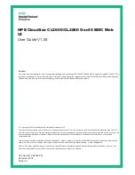 Preview for 1 page of HPE Cloudline CL2600 User Manual