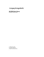 Preview for 1 page of HPE Compaq StorageWorks SSL2000 Series Maintenance And Service Manual