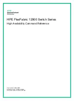 Preview for 1 page of HPE FlexFabric 12900 Command Reference Manual