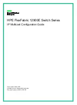 Предварительный просмотр 1 страницы HPE FlexFabric 12900E Configuration Manual