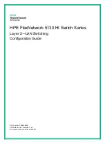 Предварительный просмотр 1 страницы HPE FlexNetwork 5130 HI SERIES Configuration Manual