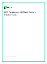 HPE FlexNetwork MSR2003 Installation Manual preview