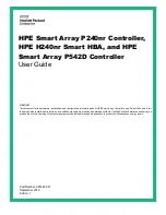 HPE H240nr Smart HBA User Manual предпросмотр