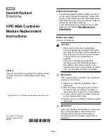 Предварительный просмотр 1 страницы HPE MSA Replacement Instructions