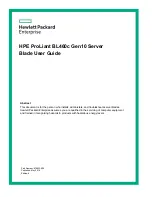 HPE ProLiant BL460c Gen10 User Manual предпросмотр