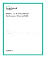 HPE ProLiant DL20 Maintenance And Service Manual preview