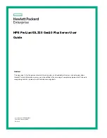 Preview for 1 page of HPE ProLiant DL325 Gen10 Plus User Manual