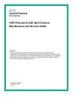 Preview for 1 page of HPE ProLiant DL325 Maintenance And Service Manual