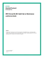 HPE ProLiant DL385 Gen10 Maintenance And Service Manual предпросмотр