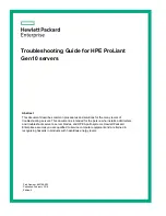 HPE ProLiant MicroServer Gen10 Troubleshooting Manual предпросмотр