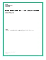 Предварительный просмотр 1 страницы HPE ProLiant SL270s Gen8 User Manual