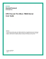 Предварительный просмотр 1 страницы HPE ProLiant Thin Micro TM200 User Manual