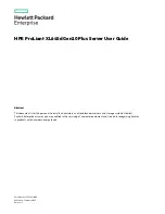 Предварительный просмотр 1 страницы HPE ProLiant XL645d User Manual