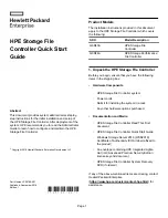 Preview for 1 page of HPE Q9D43A Quick Start Manual