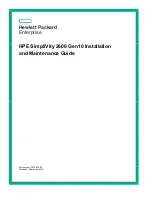 Preview for 1 page of HPE SimpliVity 2600 Gen10 Installation And Maintenance Manual