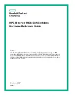 Preview for 1 page of HPE SN3000B Hardware Reference Manual